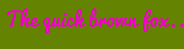 Image with Font Color F200CB and Background Color 648300